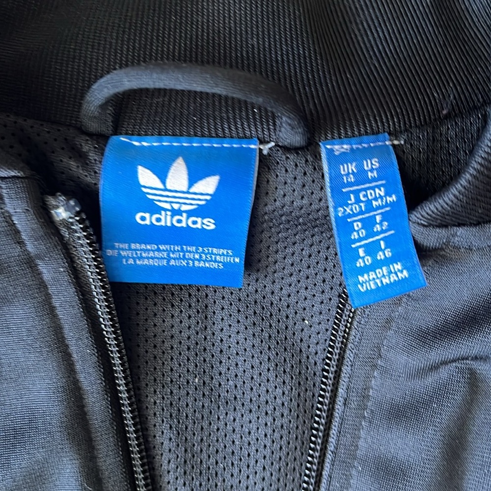 Adidas Black Track Jacket size medium - Picture 2 of 5